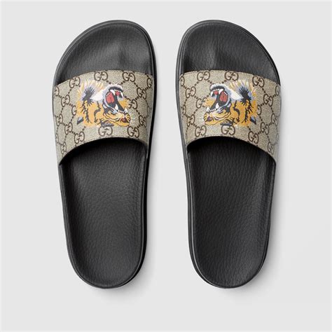 gucci slides tiger fake|gucci tiger slides men's.